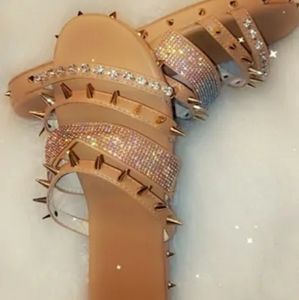 Nude Spiked & Studded Sandals